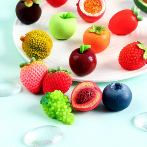Juguetes de Comida de Simulación, Decoraciones de Resina DIY con Cuentas Pequeñas y Lindas, Temática de Frutas Realistas, Técnica de Goteo de Aceite, Bolsa de Caja Sorpresa - Product Image 3