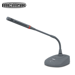 Microphone de bureau cardioïde à condensateur 48V, col de cygne, filaire, connecteur XLR, en métal, pour diffusion de nouvelles, conférences et autres réunions - Product Image 1