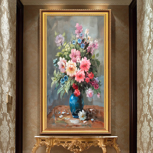 Pintura <span class=keywords><strong>al</strong></span> óleo <span class=keywords><strong>de</strong></span> lino <span class=keywords><strong>de</strong></span> impresión clásica, cuadro <span class=keywords><strong>de</strong></span> jarrón <span class=keywords><strong>de</strong></span> <span class=keywords><strong>flores</strong></span> pintado a mano <span class=keywords><strong>con</strong></span> Base <span class=keywords><strong>de</strong></span> soporte <span class=keywords><strong>de</strong></span> lienzo para decoración para sala <span class=keywords><strong>de</strong></span> estar - Product Image 2