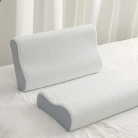 Oreiller en mousse à mémoire de forme en forme de B, personnalisé ODM/OEM, avec logo sur mesure, emballage portable, soutien élevé pour un sommeil optimal