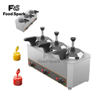 Réchauffeur de fromage Nacho 2L * 3 Distributeur de fromage 30ML/Pompe pour sauce au chocolat de restaurant Machine de remplissage