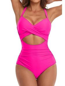 Maillot de bain bikini 2 pièces élégant pour femmes avec logo sur le devant pour les escapades à la plage ou la détente au bord de la piscine - Product Image 4