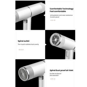 Sèche-cheveux w à faible bruit, appareil à Air chaud et froid, sèche-cheveux sans feuilles avec concentrateur, 3 vitesses - Product Image 3