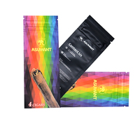 Sac en aluminium biodégradable de haute qualité, résistant aux odeurs et à la chaleur, emballage de cigares, sacs à fermeture éclair pour fenêtre, pochette à tabac Ziplock