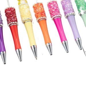 Stylos à perles en cristal DIY pour filles - Stylos à perles en plastique créatifs - Idées de cadeaux promotionnels mignons - Product Image 4