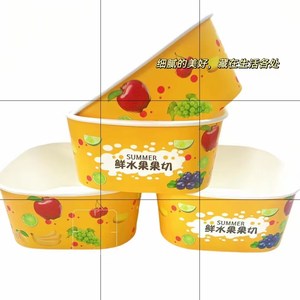 500ml Takeaway dùng một lần giấy kraft salad container Nắp Take-Away giấy bát - Product Image 6