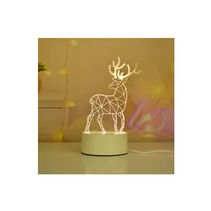 Оптовая продажа с фабрики, 3D ночник, настольная лампа для лактации, 3D иллюзионные оптические лампы, светодиодный ночник, рождественские подарки