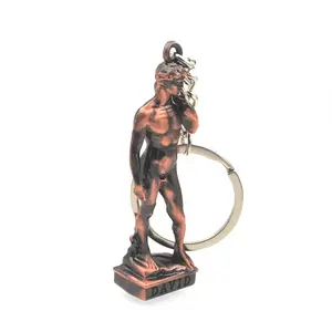 Italy Souvenirs Gift Customized David Statue Metal Keyring