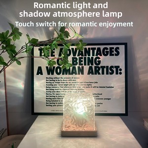 Luce notturna rotante con effetto onda d'acqua, luce ambientale creativa a fiamma per comodino, regalo romantico con proiezione di cielo stellato. - Product Image 2