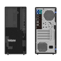 Server Tower Lenovo ThinkSystem ST50 V3 Compact Entry-Level Xeon E-2400 128GB DDR5 PCIe Gen5 XCC2 SMB untuk Kantor Jarak Jauh