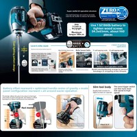 Tournevis à percussion rechargeable Makita DTD173, tournevis électrique sans balais au lithium 18V, garantie 1 an