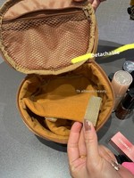 Sac de rangement cosmétique portable de grande capacité pour femmes, pochette de maquillage en polyester design ours mignon, étui de style dame avec logo