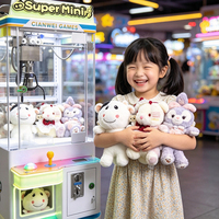 Machine de jeu d'arcade commerciale personnalisée de petite taille, à monnayeur, de table, avec grue à griffes pour attraper des peluches et mini-poupées, en gros