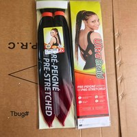 BELEZA Tbug #   EZ2X Nuove Estensioni per Capelli Sintetici Pre-Stirati in Confezione OPP, 26 Pollici, Box Braids, Texture Yaki