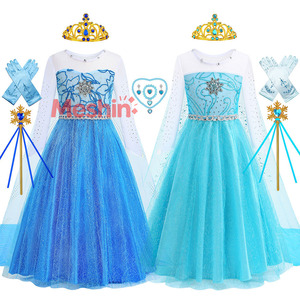 ชุดแฟนซีเจ้าหญิงเอลซ่าสำหรับเด็กผู้หญิง MS Toddler Snow สำหรับงานปาร์ตี้วันเกิด ฮาโลวีน หรืองานเลี้ยงอื่นๆ - Product Image 1