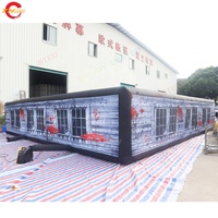Livraison gratuite 33 * 33ft géant Halloween effrayant impression gonflable maison hantée labyrinthe pour Halloween
