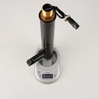 Robinet de lavabo monotrou noir à détection infrarouge électronique sans contact, en laiton, finition antique, à monter sur comptoir