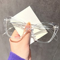 Nuevas Monturas de Gafas con Forma de Ojo de Gato Triangulares, Anti Luz Azul, Modernas y Únicas para Mujer