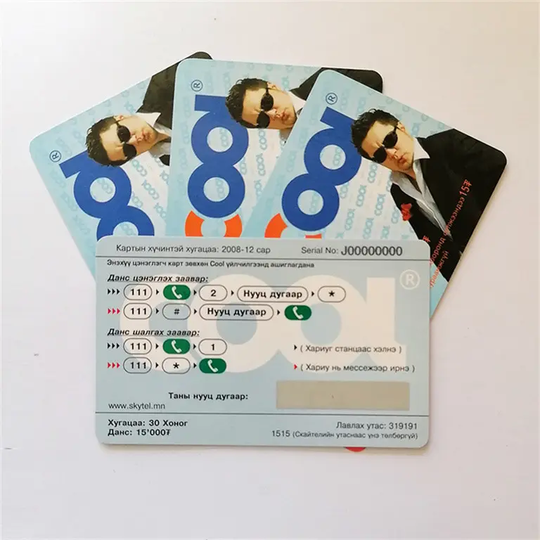 Biglietto da visita Mobile con ricarica antigraffio in carta personalizzata a prezzo competitivo per telecomunicazioni