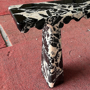 Living Room Long Beige Travertine White <strong>Marble</strong> <strong>Console</strong> <strong>Table</strong> Modern Calacatta Viola <strong>Marble</strong> Side <strong>Table</strong> - Product Image 4