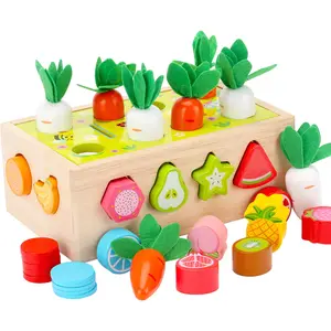 Vente en gros, jouets et loisirs pour enfants, voiture, bébé et enfant en bas âge, jouet éducatif montessori, tracteur de carottes et de fruits, 2022