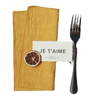 Serviette en tissu de décoration de table Serviettes en tissu de coton Gaze douce Serviettes de dîner d'automne pour la fête de mariage de Noël