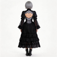Costume de cosplay NieR Automata 2B, ensemble complet noir, tenue mécanique d'anime, jeu de rôle, 14 ans et plus