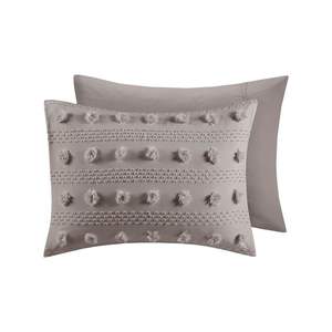 Juego de edredón DB Clip Jacquard de 7 piezas tamaño King Queen relleno de PVC de poliéster suave bordado liso para el hogar boda desechable - Product Image 6