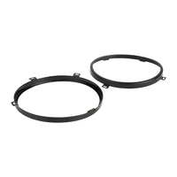EL-1018 7 Inch Black Metal Round Headlight Mounting Retaining Bracket Ring Set for Jeep Wrangler JK 07-17