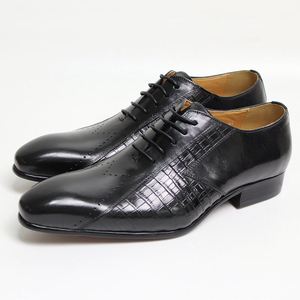 Formal <b>Pointed</b> Toe Leather Shoes Men Summer Style European Top-Grain Cowhide Slip-On Professional Wear <b>Light</b> Wedding Shoes - Product Image 3