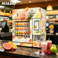 Haloo Indoor Selfservice Vers Fruit Smoothie Automaat Diepvries Fruit Commerciële Smoothie Blender Machine voor Winkels