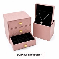 Boîte à tiroir en carton rigide personnalisée, emballage en papier pour bagues, colliers, boucles d'oreilles, bijoux, emballage cadeau coulissant avec logo