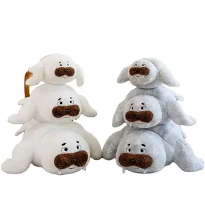 Yanxiannv cpc, милые плюшевые игрушки для животных, наполненные морскими животными, Мультяшные бородатые тюлени с логотипом для детей