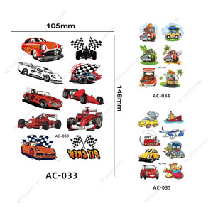 Adesivi personalizzati per tatuaggi temporanei per bambini adesivi impermeabili per il trasferimento dell'acqua dei cartoni animati - Product Image 2