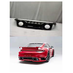 Diffusore posteriore stile Techar per <span class=keywords><strong>Porche</strong></span> 992 <span class=keywords><strong>Turbo</strong></span> S Upgrade Kit corpo-labbro posteriore accessori esterni parti Aerokit fibra di carbonio a secco - Product Image 1