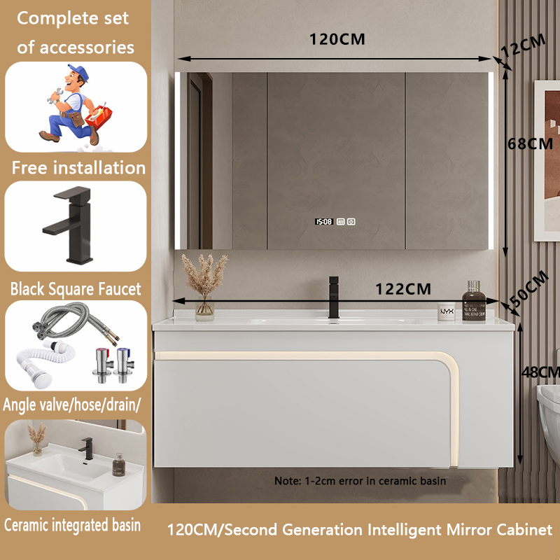 120Secondgeneration intelligent cabinet ceramic integrated basin