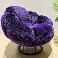 Fauteuil en peluche Patte d'Ours de luxe nordique pour la maison, le bureau, la chambre, l'appartement ou la villa – Mobilier décontracté et artistique pour salon