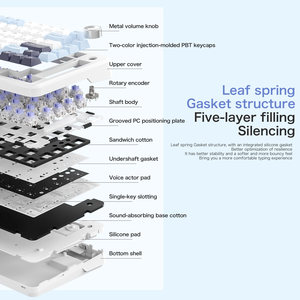 Bán nóng OEM ODM tùy chỉnh 2.4G Ergonomic TKL Bàn phím không dây cho PC cơ khí phong cách nhà máy trực tiếp giá - Product Image 4