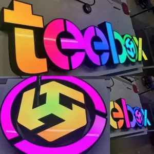 Letrero <span class=keywords><strong>de</strong></span> Letras con Iluminación Frontal LED RGB 3D Personalizado, Letras Iluminadas <span class=keywords><strong>de</strong></span> Colores <span class=keywords><strong>de</strong></span> Ensueño para Decoración <span class=keywords><strong>de</strong></span> Bares, Clubes <span class=keywords><strong>y</strong></span> Negocios, Letrero Acrílico con Iluminación Frontal - Product Image 3