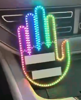 Vente chaude BRAD LED RVB Couleur Doigt Lumière Nouvel État Télécommande Fenêtre De Voiture Lumière Moyen Doigt Auto Éclairage Intérieur