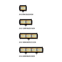 Barre lumineuse de travail à triple rangée double couleur pour voiture tout-terrain SUV ATV UTV UAZ Tracteur Bateau Camion 12V 24V Combo Beam Led Bar