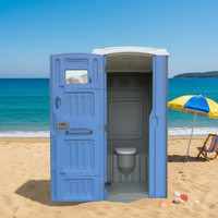 Toilettes portables de luxe en HDPE pour chantier extérieur, modèle mobile, fabrication chinoise, vente chaude