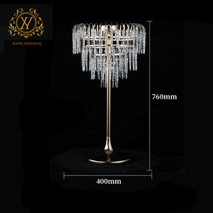 Centro de Mesa con Soporte de Flores de Cristal y Marco de Hierro Estilo Europeo, Decoración para Mesa Principal de Bodas, Fiestas y Eventos - Product Image 3