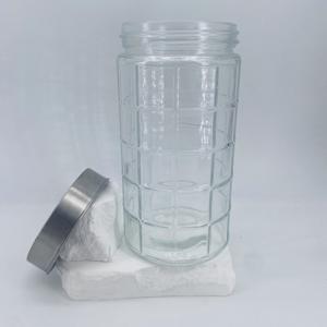 Vente en gros <span class=keywords><strong>de</strong></span> bocaux hermétiques transparents à grille carrée <span class=keywords><strong>de</strong></span> 500ml avec couvercles en métal pour le stockage des aliments - Product Image 5