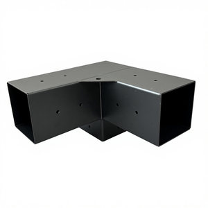 دعامات برجولا مخصصة من الفولاذ المقاوم للصدأ الأسود للمباني الخارجية، صديقة للبيئة وسهلة التركيب ومقاومة للماء، مناسبة للشرفات الخارجية الصغيرة - Product Image 5