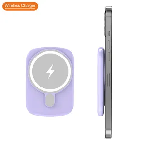 Vina Portable Carte de Crédit Style Pd 20w Magnet Powerbank 15w Magnétique Wireless Power Bank avec 1m de câble type c 10000Mah