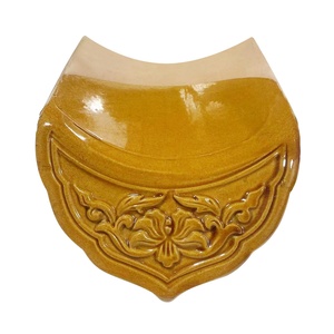 หลังคาทรงโค้งแบบจีนดั้งเดิม กระเบื้องหลังคาดินเผาสีเหลือง - Product Image 3