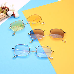 Lunettes de soleil carrées E3-311, monture dorée, verres en acétate, unisexe, légères, protection solaire, pour la pêche, la mode, la conduite, la scène - Product Image 2
