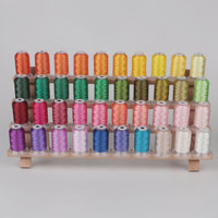 Kit de Fil à Broderie en Polyester 100% de 40 Couleurs, 550 Yards, 120D/2 40WT, Haute Résistance, pour Machine à Broder Domestique et DIY