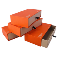 Boîte cadeau en papier orange Shengcan, logo personnalisé créatif, pour lunettes de vue, lunettes de soleil, avec tiroir coulissant